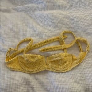 Monday Swimwear Yellow Textured Underwire Bikini Top